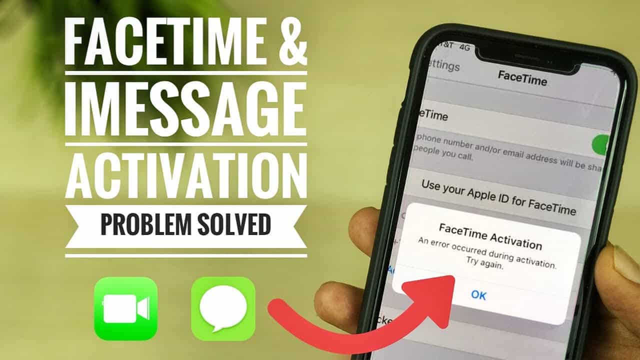 Facetime activation error on iPhone, iPad, Mac, iWatch